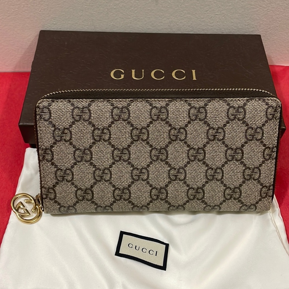 Sold‼️‼️Authentic Gucci Monogram Long Zippy Wallet💓 - Picture 1 of 17
